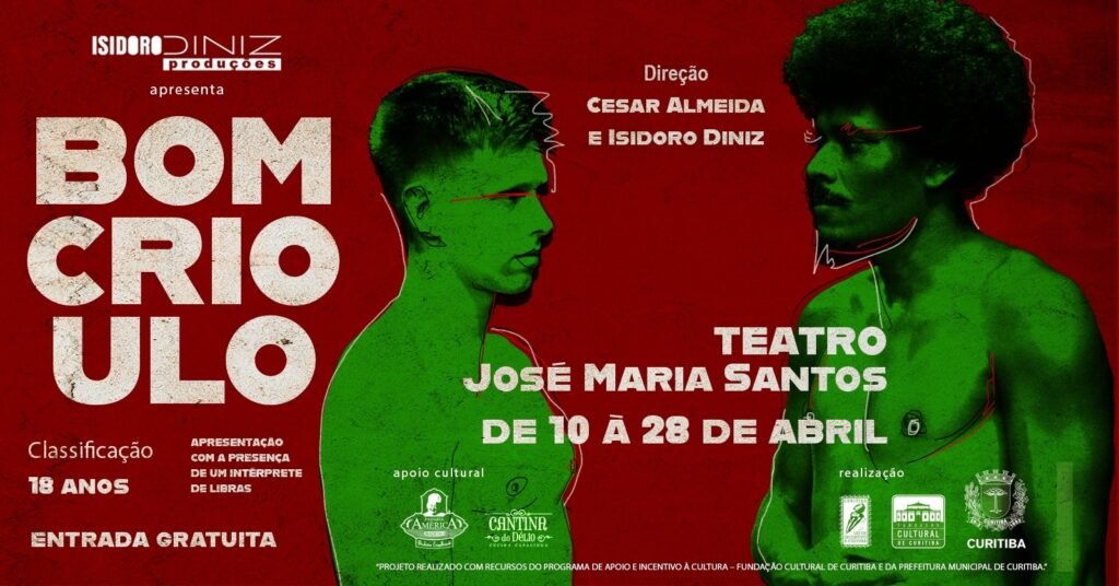 Espetáculo “O Bom Crioulo” leva racismo, homofobia e amor para o palco